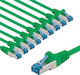 Goobay S/FTP Cat.6 (Gigabit) Ethernet мрежов кабел 1 м Зелен 10 бр.