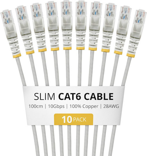 StarTech U/UTP Cat.6 (Gigabit) Καλώδιο Δικτύου Ethernet 1m Γκρι