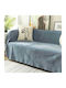 SpitiBazaar Chenille Blue Throws Set 3 pcs