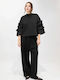 Women's Short Sleeve Blouse Black