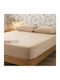 Cosy Life Flanell-Bettlaken-Set mit 2 Kissenbezügen, Super-Doppel, mit Gummizug, 160 × 230 + 30 cm, Beige (3 Stück)
