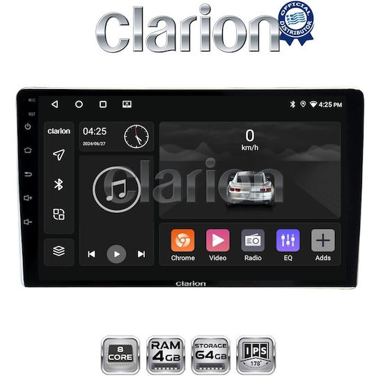 Clarion GL53566B 9-Zoll-OEM-Multimedia-Display fürs Auto mit CarPlay, Android Auto, Bluetooth, GPS, WLAN und GPRS
