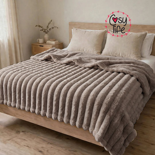 Cosy Life Single Sherpa Comforter 160x220 cm Brown Cosy Life Single Sherpa Comforter 160x220 cm Brown