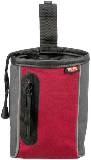 Trixie Snack Bag Geantă pentru Recompense și Pungi pentru Excremente 2 în 1 9x15 cm Roșu-Gri