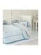 Nima Velvet Cot Blanket Light Blue 110x140 cm