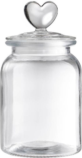 Butlers Sweet Heart General Use Jar with Lid Glass Transparent 1000ml