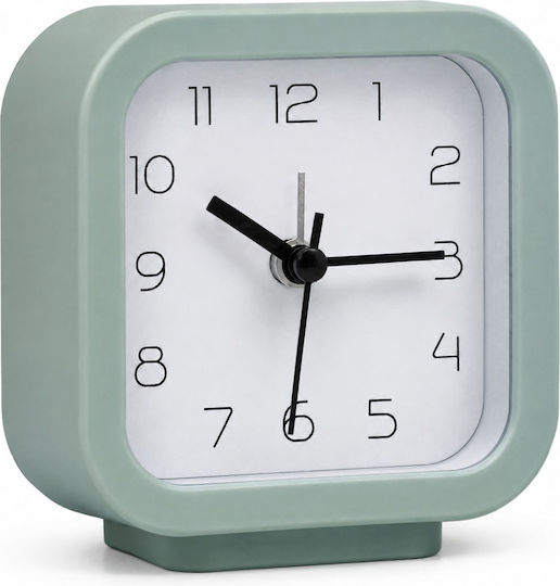 Ankor Analog Tabletop Clock with Plastic Hands and Green Alarm Clock 856244