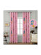 Mc Decor Детска Затъмняваща Завеса с Капси Розова 260x270 см