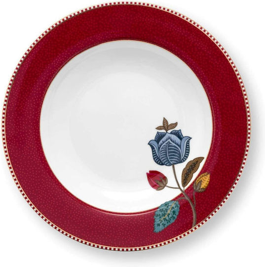 PiP Studio Blooming Tales Deep Porcelain Plate Multicolour 21.5cm