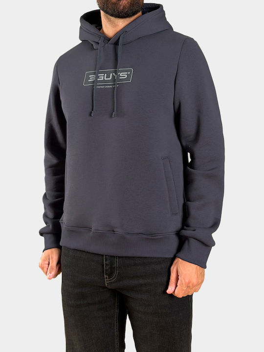 3Guys Lorcan Hoodie Navy Blue
