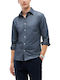 Long Sleeve Slim Fit Anthracite Shirt
