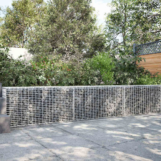 vidaXL Steel Gabion Box for Garden Fencing 2.5x2.5x50 cm Silver