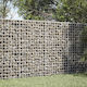 vidaXL Steel Gabion Box for Garden Fencing 50x10x100 cm Silver