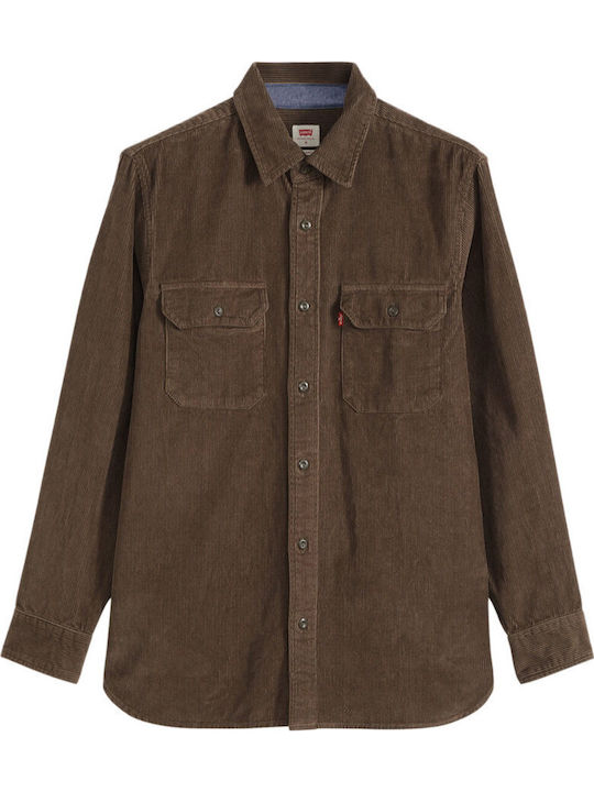 Levi's Classic Worker Рипсена Риза Regular Fit Coffee