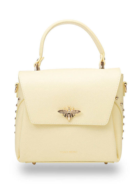 Olivia Gelbe Damen Schulter-/Handtasche aus Leder