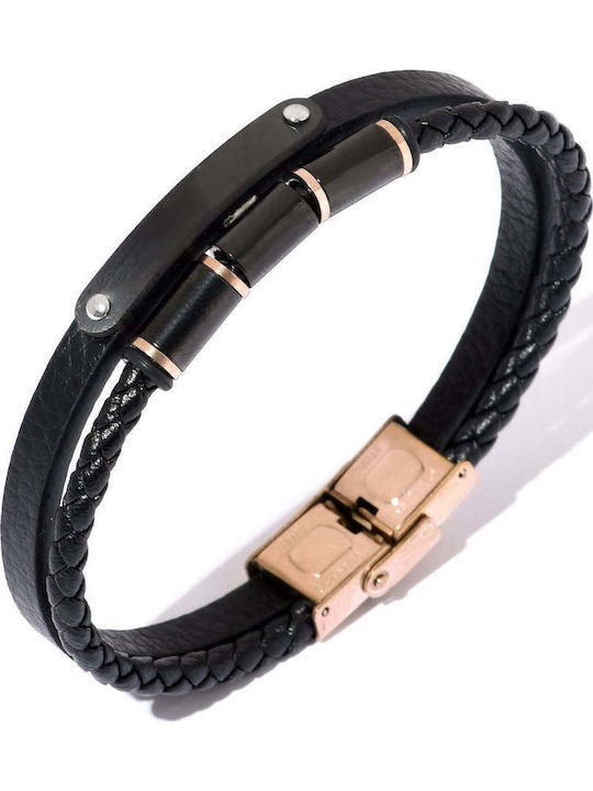 Toro Nero Γυναικείο Βραχιόλι από Δέρμα 21cm