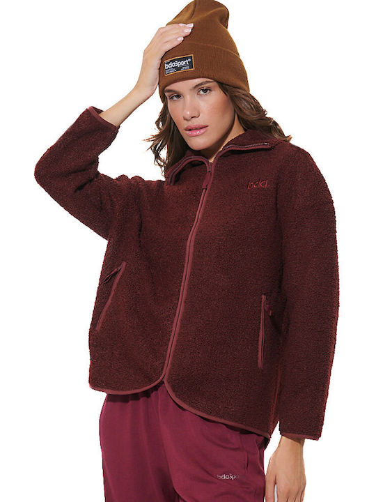 Body Action Damen-Strickjacke Marron Banner