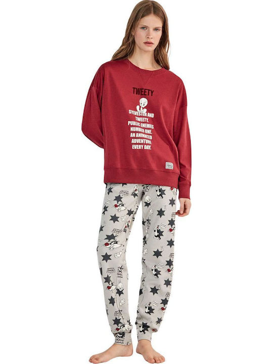 Gisela Winter Women's Burgundy Pajama Set