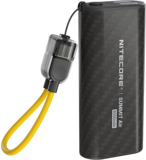 NiteCore Summit Air Powerbank 8000 mAh 22,5 W mit 2 USB-C-Anschlüssen Power Delivery Grau
