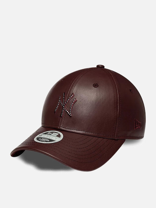 New Era New York Yankees Diamante PU Snapback-Cap Dunkelrot 60915834