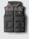 Kids’ Casual Sleeveless Short Hooded Jacket Grey