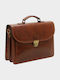 Leather Men's Brown Briefcase