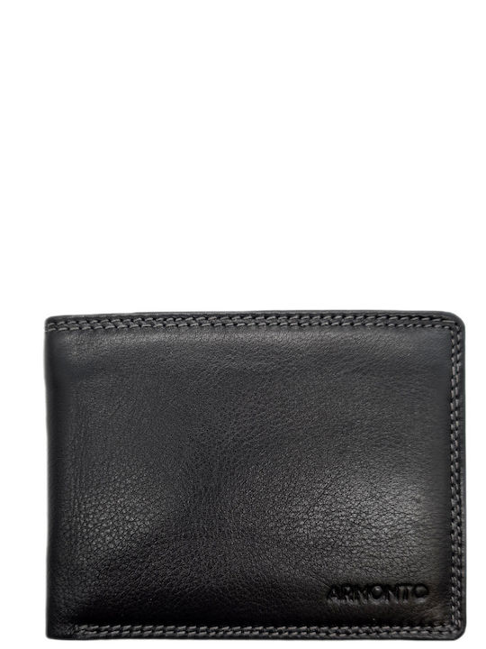 Armonto RFID Herrenlederbrieftasche Schwarz