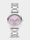 Vogue Women's Analog Battery Chronograph Watch with Silver Metal Bracelet