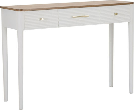 Masă Consolă Din Lemn Ecru și Maro L107xL37xÎ80cm