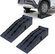 Rampe Auto Relaxdays 10055183_46 Set de 2 din Polietilenă, Capacitate de 1,5 T per Rampă, 3,0 T în Total, 21 X 33 X 90 Cm, Negre