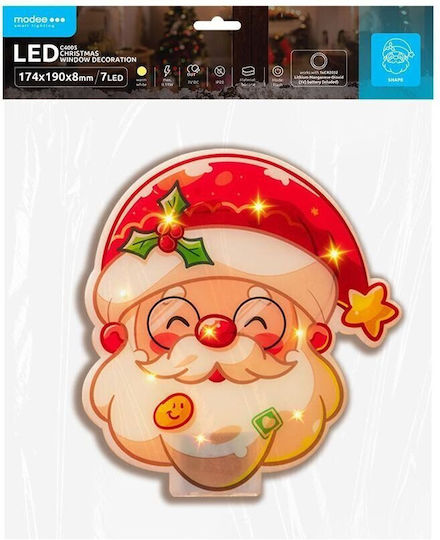 Modee Lighting Χριστουγεννιάτικα Αυτοκόλλητα για Παράθυρο με Σχέδιο Άγιου Βασίλη 17.4x17.4x19εκ.