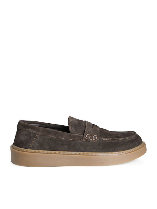 Gioseppo Leather Men's Moccasins in Brown Colour
