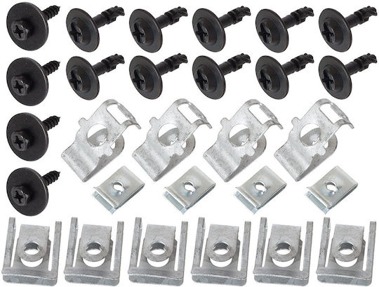 Audi A4 B8 07-15 Engine Cover Mounting Clip Set 28pcs Complete Set