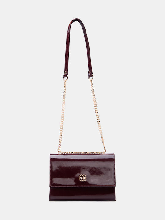 Burgunderrote Damen-Schultertasche