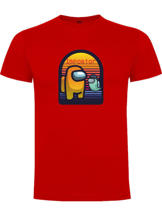 Tstudio Тениска Among Us Impostor T-shirt Among Us Червена