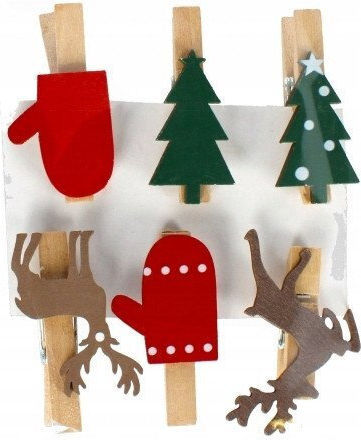 Craft Fun Декоративни щипки микс 6 броя Cf Pbh 12/144