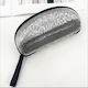 ShuShu Hard Eyeglass Case with Zipper Silver