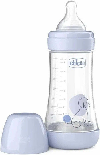 Plastic Anti-Colic Baby Bottle with Silicone Teat for 2+ Months 240ml