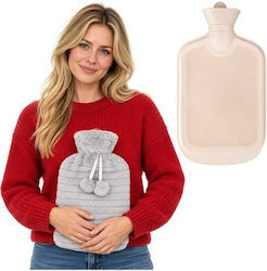 Ruhhy Hot Water Bottle in Gray Color with Cover for General Use 34x20cm 2000ml
