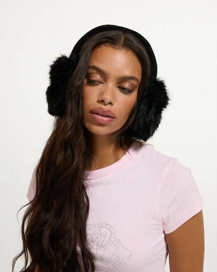 Women's Knitted Earmuff in Black