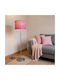 Oxygen Circle Pink Φωτιστικό Δαπέδου με Ντουί για Λαμπτήρα E27 Ροζ