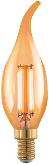 Bec LED E14 Cf35 Reglabil 1700k 4w 300lm Chihlimbar 110071 Eglo 110071