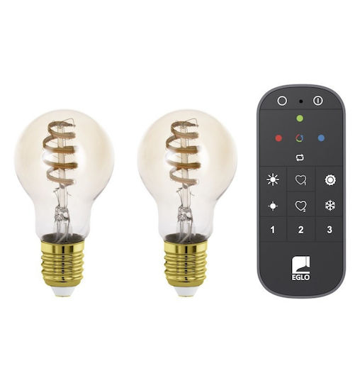 Eglo Intelligente LED-Lampen 7 W für E27-Fassung, Form A60, einstellbares Weiß, 806 lm, 2 Stück