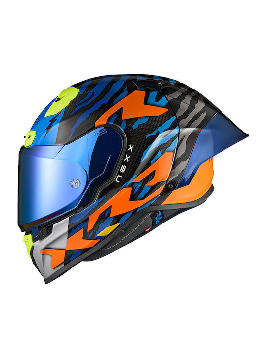 Nexx X.R3R Ziger Orange/Blau Motorradhelm Full ...