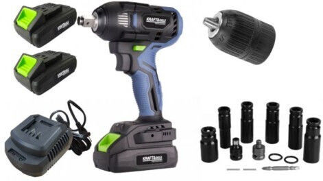 Kraft & Dele KD3408 Akku-Schlagschrauber 21 V mit 1/2"-Aufnahme & Hex-Aufnahme