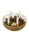 Relaxdays Suport Metalic Auriu pentru Lumânare de Crăciun 20,5x6 cm