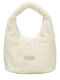 Damen-Schultertasche aus Fell Off White