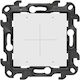 Kontakt-Simon Recessed Quadruple Wall Switch White