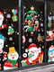 Weihnachtliche Fensteraufkleber Winterdekorationen 4 Stück Weiße Weihnachtsmänner