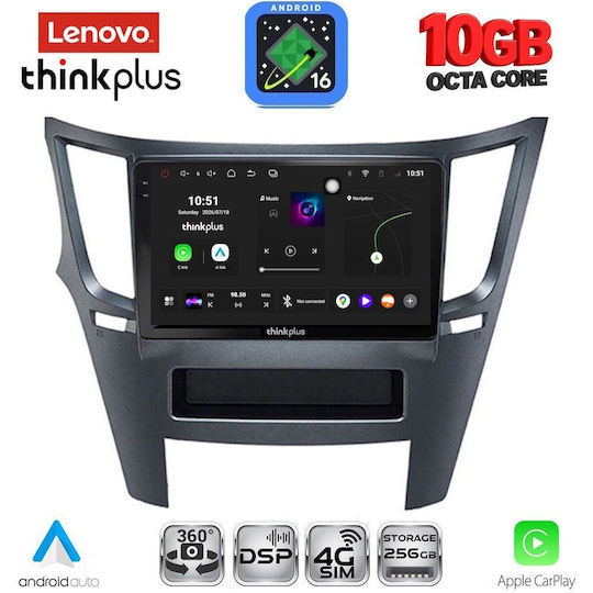 Lenovo Auto-Audiosystem für BMW X2 / X6 Subaru Legacy / Outback 2009–2014 (Bluetooth/USB/WiFi/GPS/Apple CarPlay/Android Auto) mit 9" Touchscreen